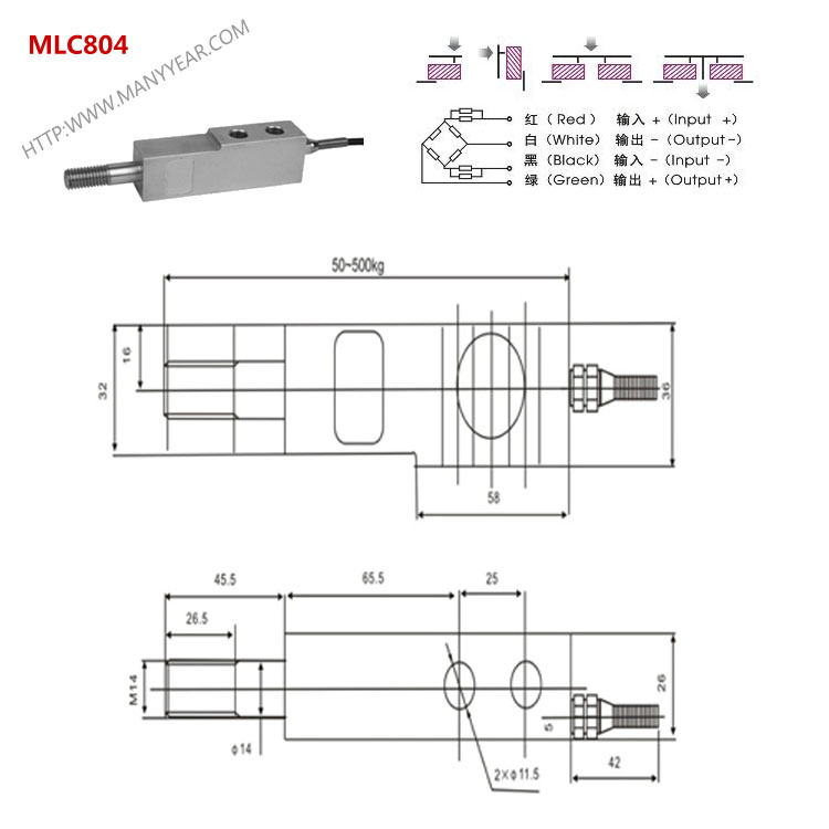 MLC804 料斗秤称重传感器-深圳市瑞年科技有限公司