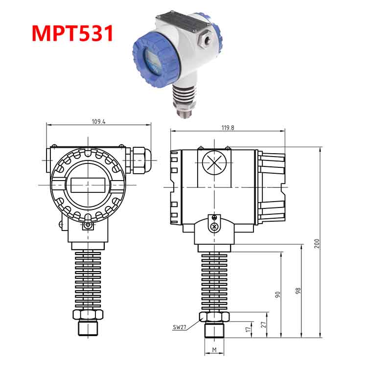 MPT531 高温数字压力变送器-深圳市瑞年科技有限公司